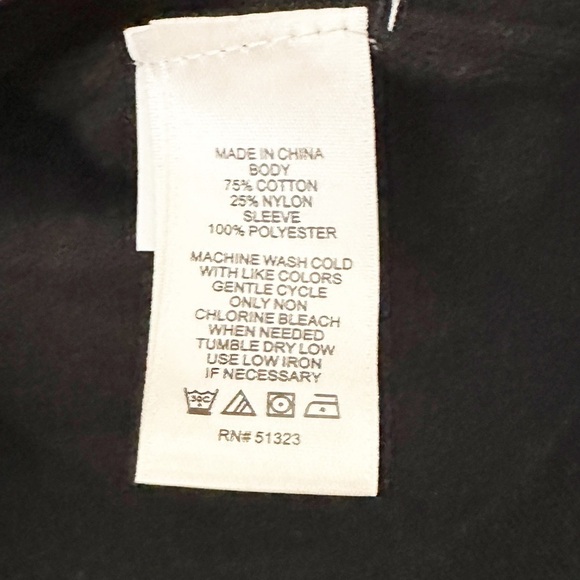 CECE Mockneck Contrast Sleeve Sweater Black Small - Picture 7 of 9